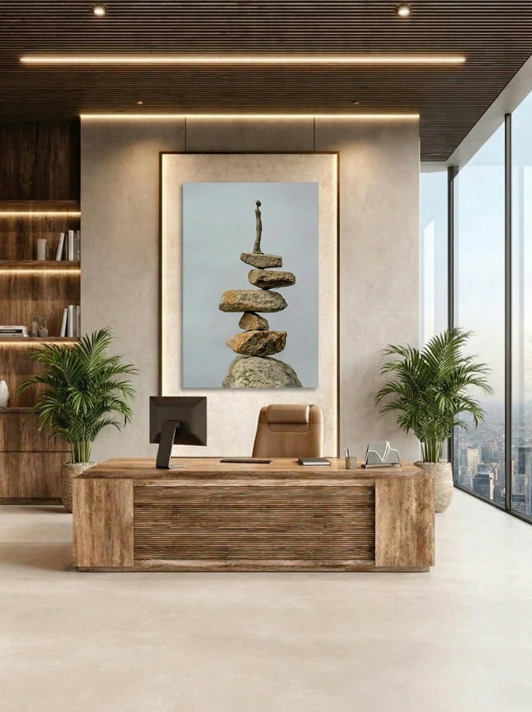 Figure and Stone Art – Surreal Sculptural Wall Art 099