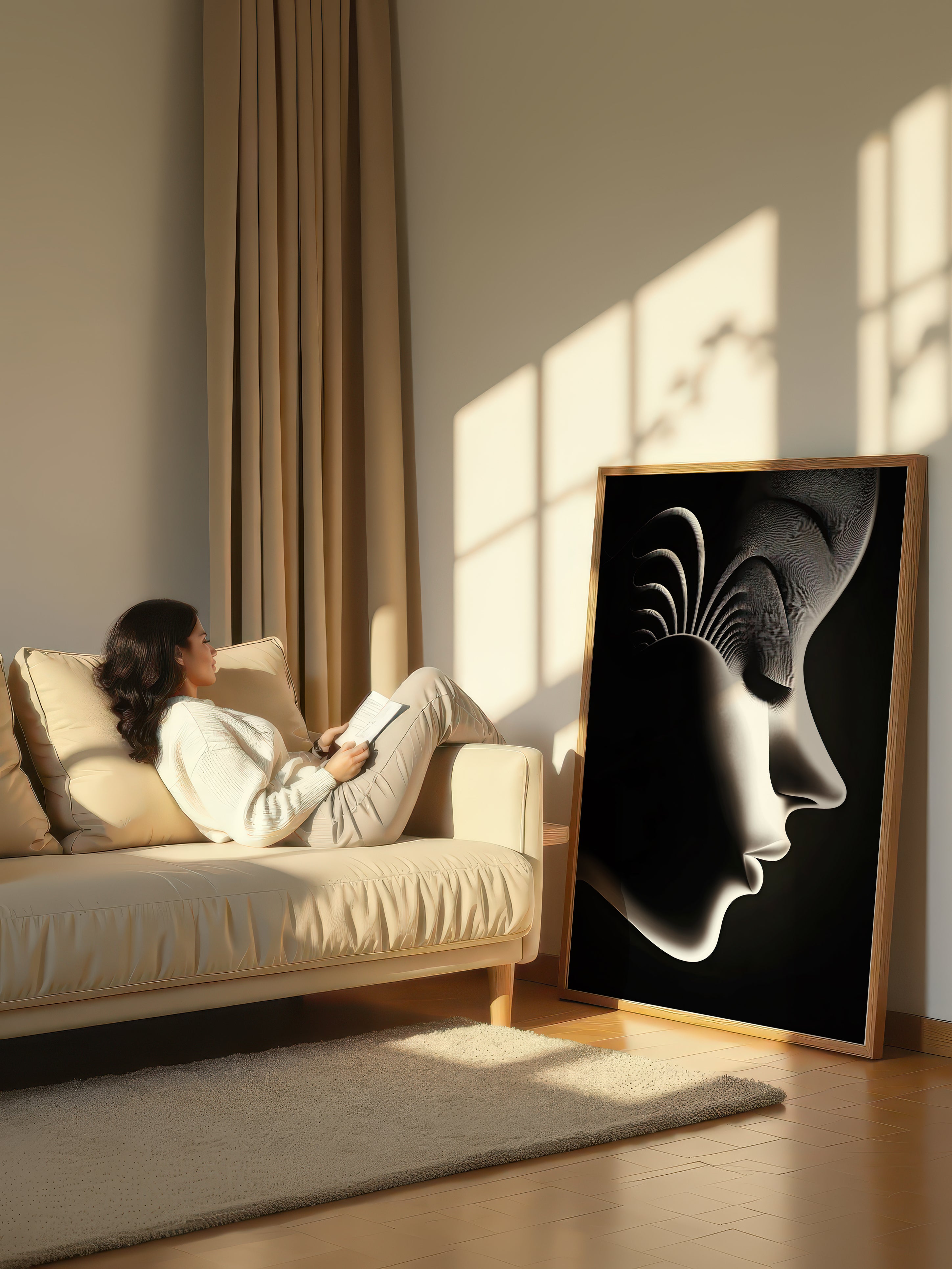 Silent Origin – Surreal Wabi Sabi Portrait Wall Art 519