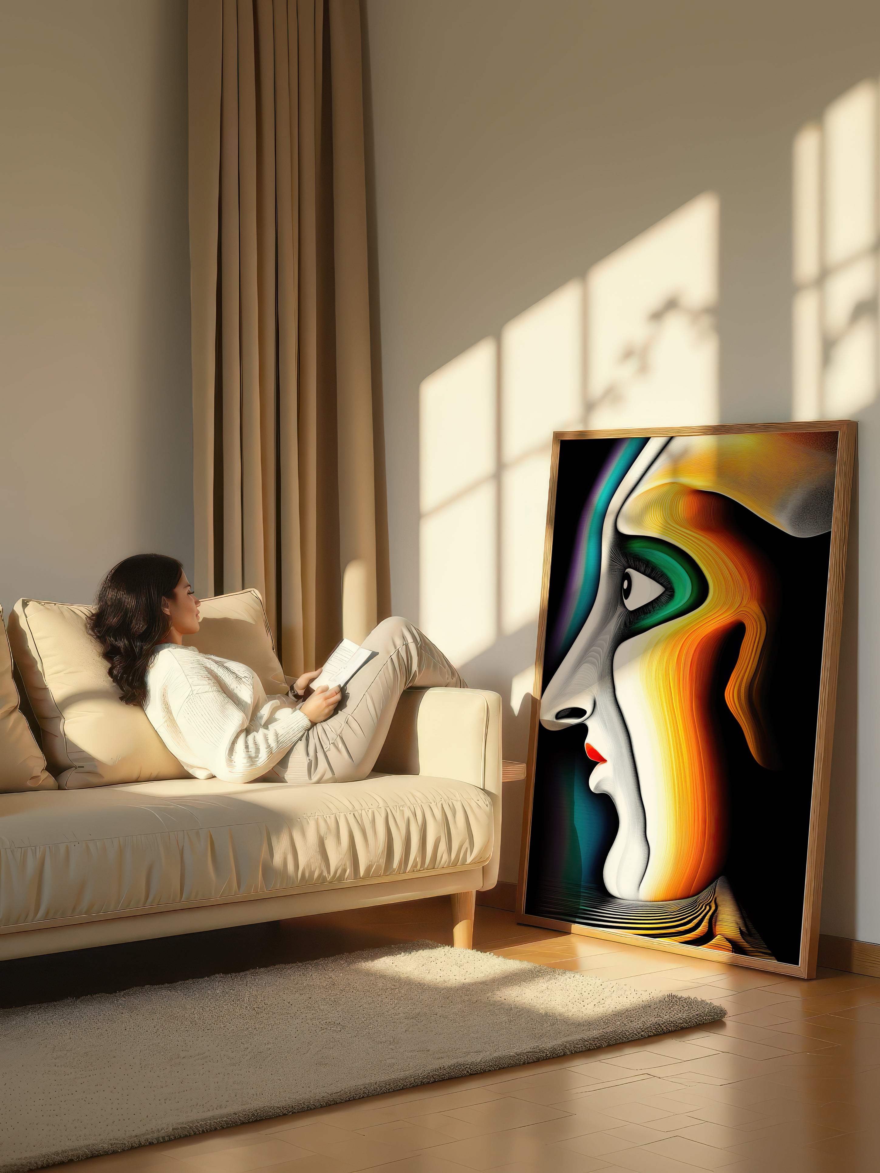 Symmetry – Surreal Minimalist Mask Wall Art 501