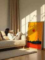 Heat Over the City – Surreal Graphic Cityscape Wall Art 435
