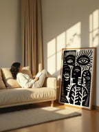 Eyes and Branches – Surreal Folk Graphic Print Wall Art 439