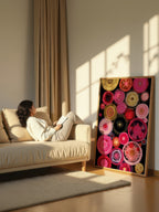 Pink Rounds – Surreal Abstract Floral Botanical Wall Art 443