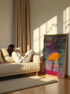 Yellow Shelter – Surreal Pop Art Rain Wall Art 569