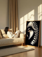 Amber Gaze – Surreal Contemporary Portrait Wall Art 510