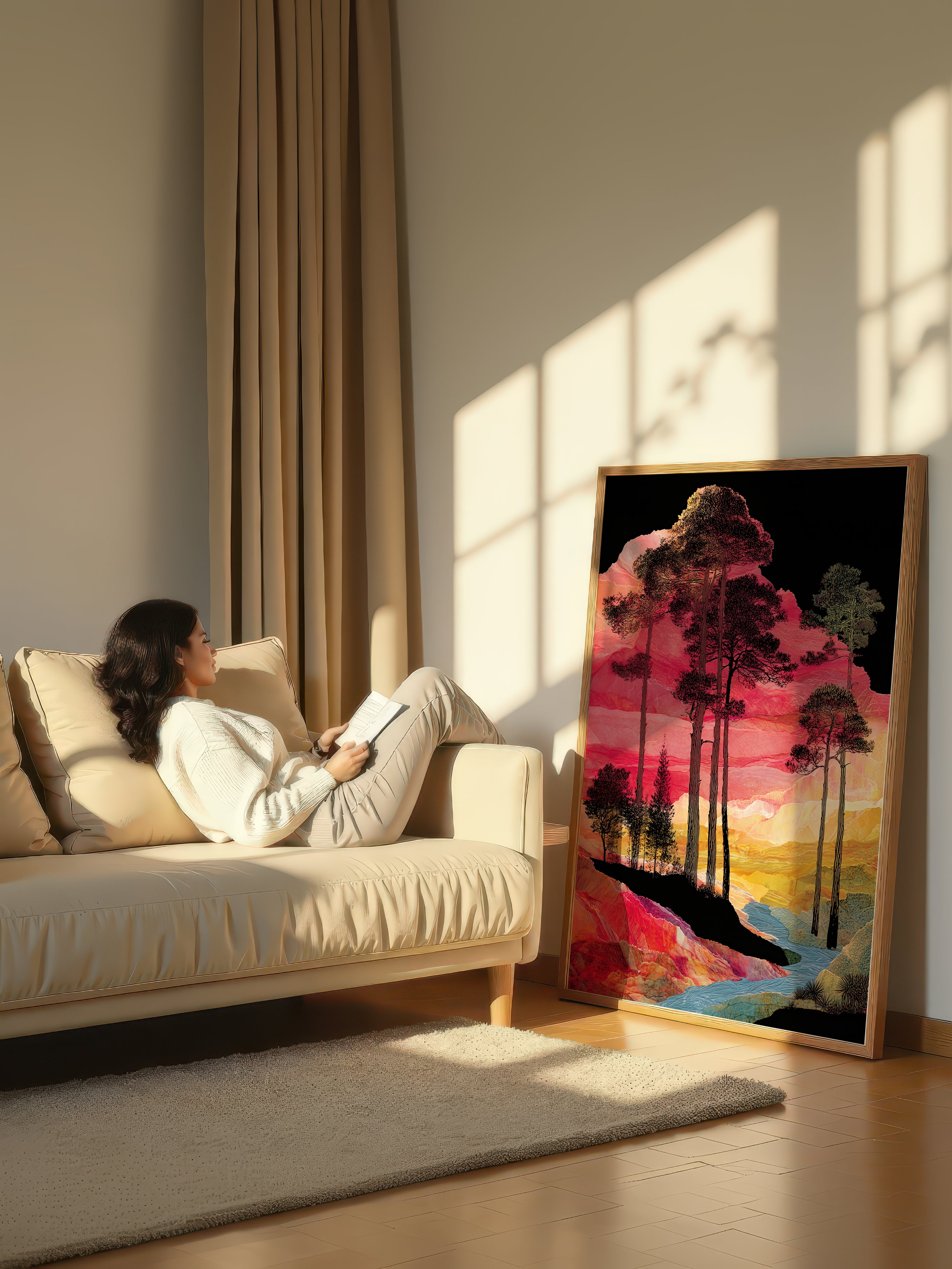 Canyon Pines – Surreal Botanical Landscape Wall Art 445