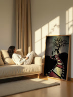 Starlit Passage – Surreal Stipple Landscape Wall Art 591