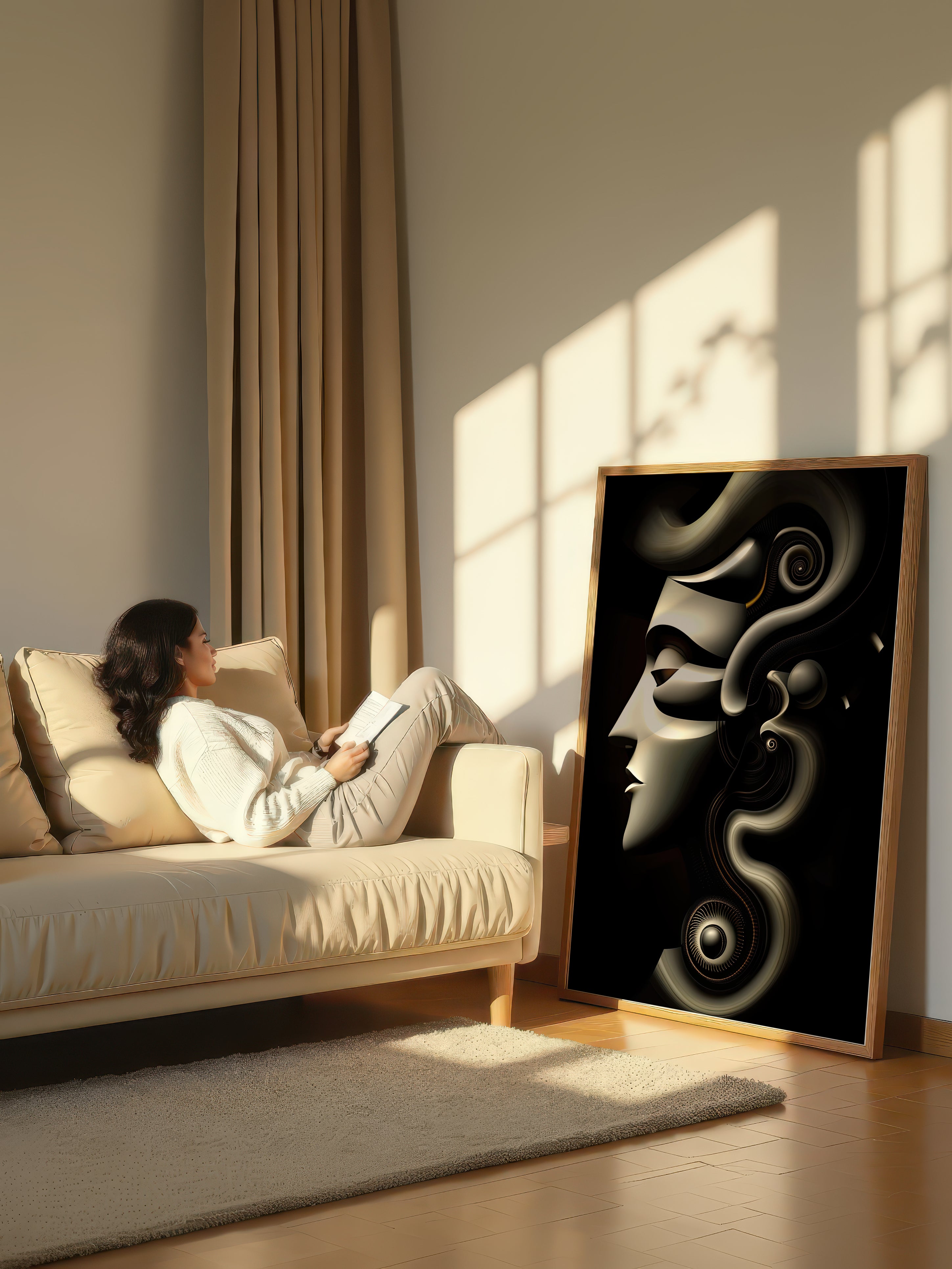 Mechanical Muse – Surreal Sculptural Portrait Wall Art 531