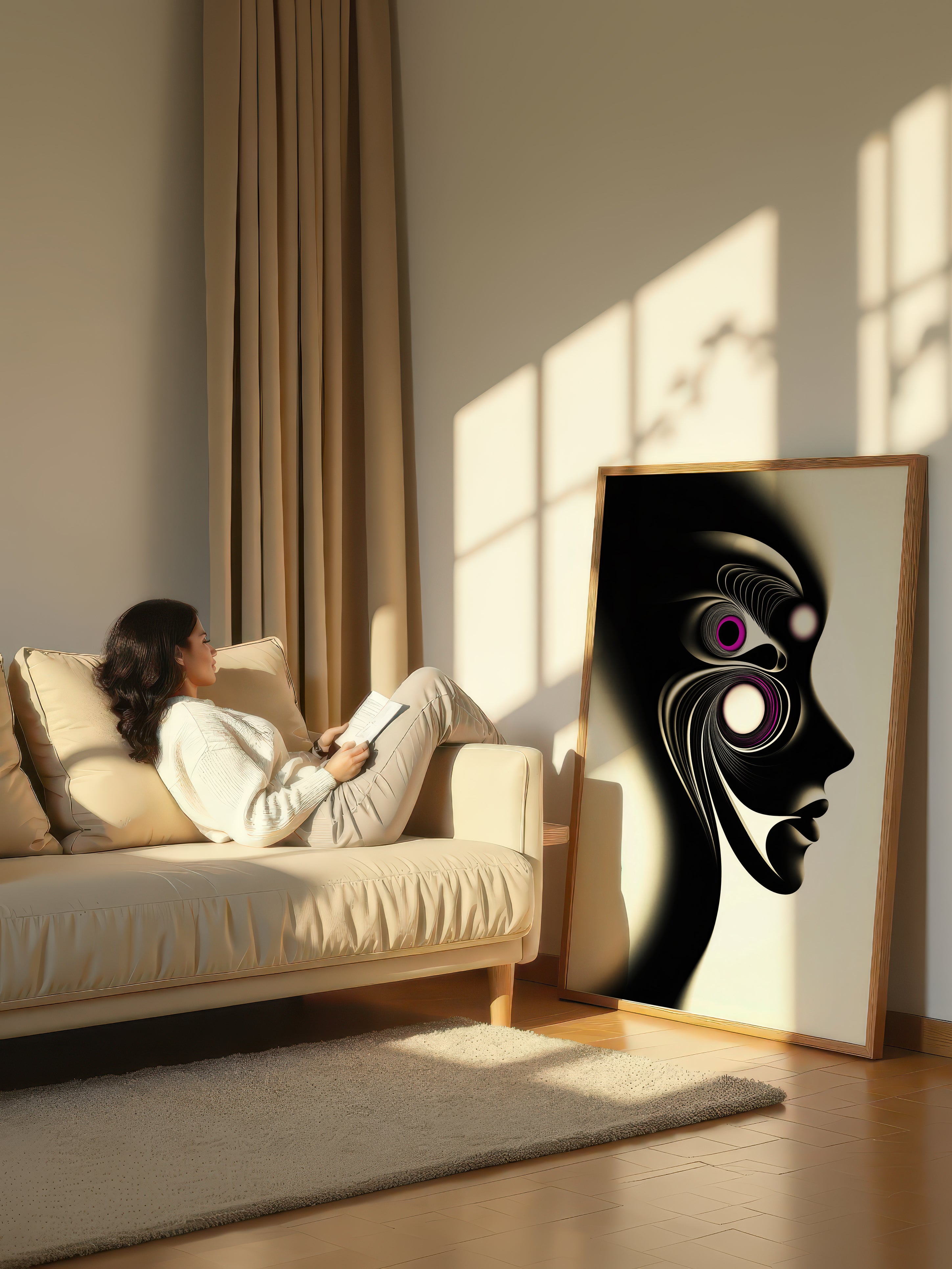Inner Swirl – Surreal Abstract Silhouette Wall Art 502