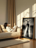 Night Presence – Surreal Monochromatic Figure Wall Art 545