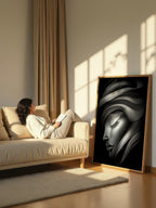 Shadow Grace – Surreal Wabi Sabi Portrait Wall Art 518