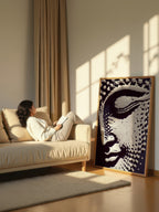 Echoes of Silence – Surreal Stipple Portrait Wall Art 559