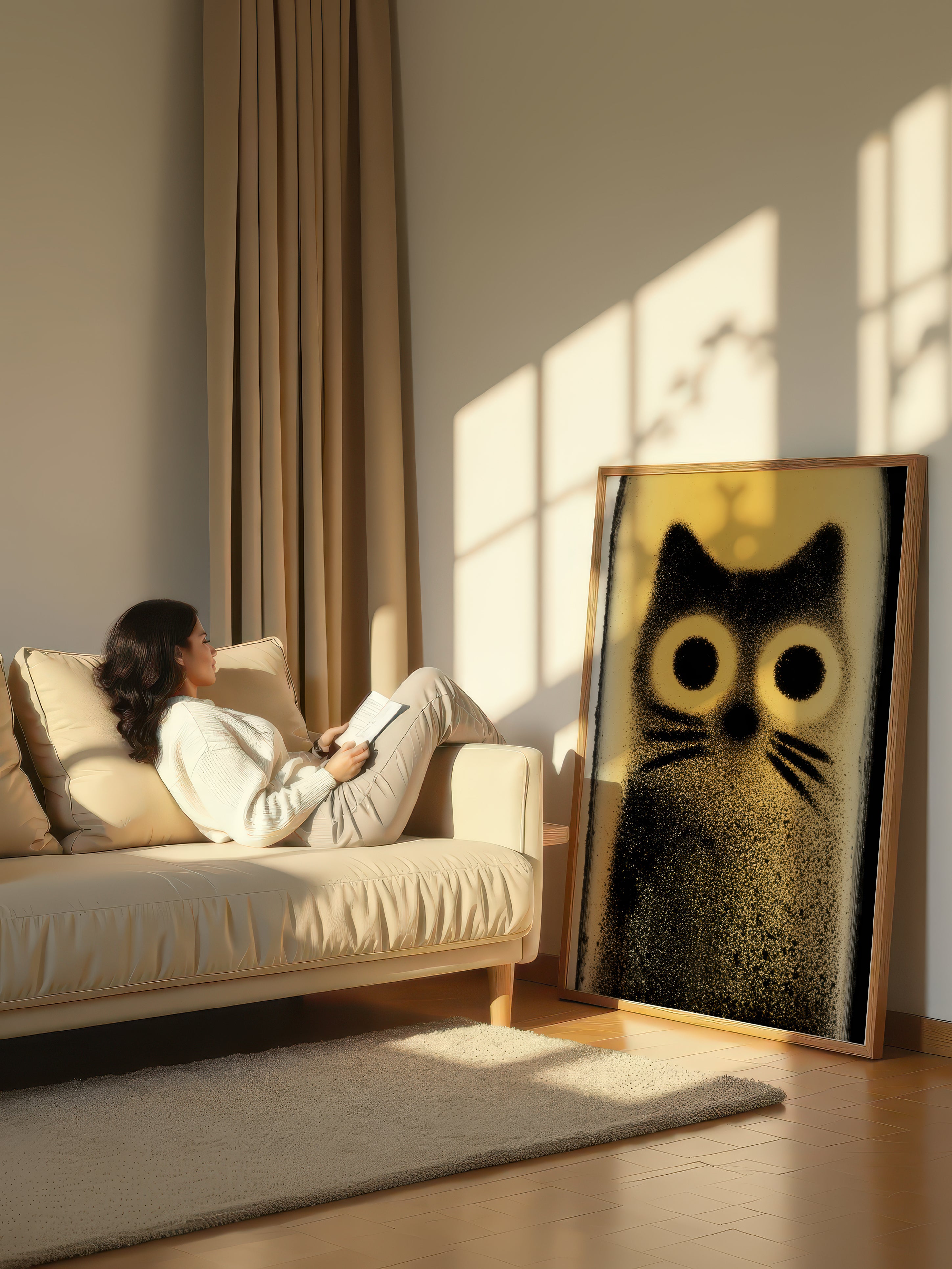 Bottle Cat – Surreal Whimsical Cat Bottle Wall Art 450