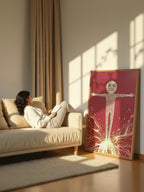 Luminous Unwinding – Surreal Graphic Spiral Figure Wall Art 481