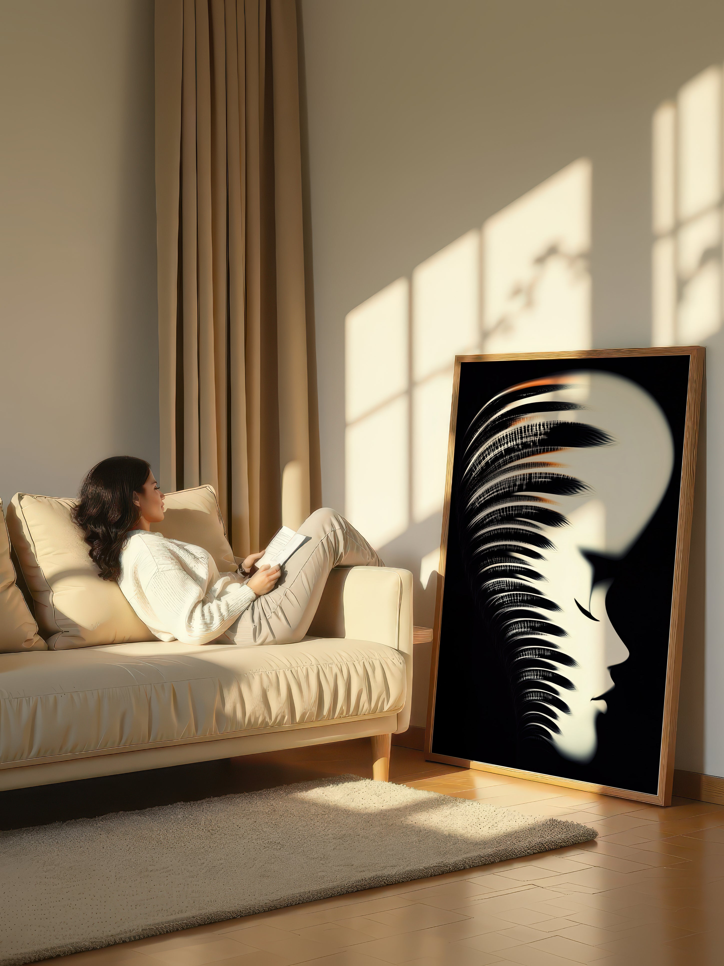 Luminous Frequency – Surreal Ethereal Portrait Wall Art 532