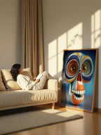 Spiral Skull – Surreal Ceramic Whimsical Wall Art 409