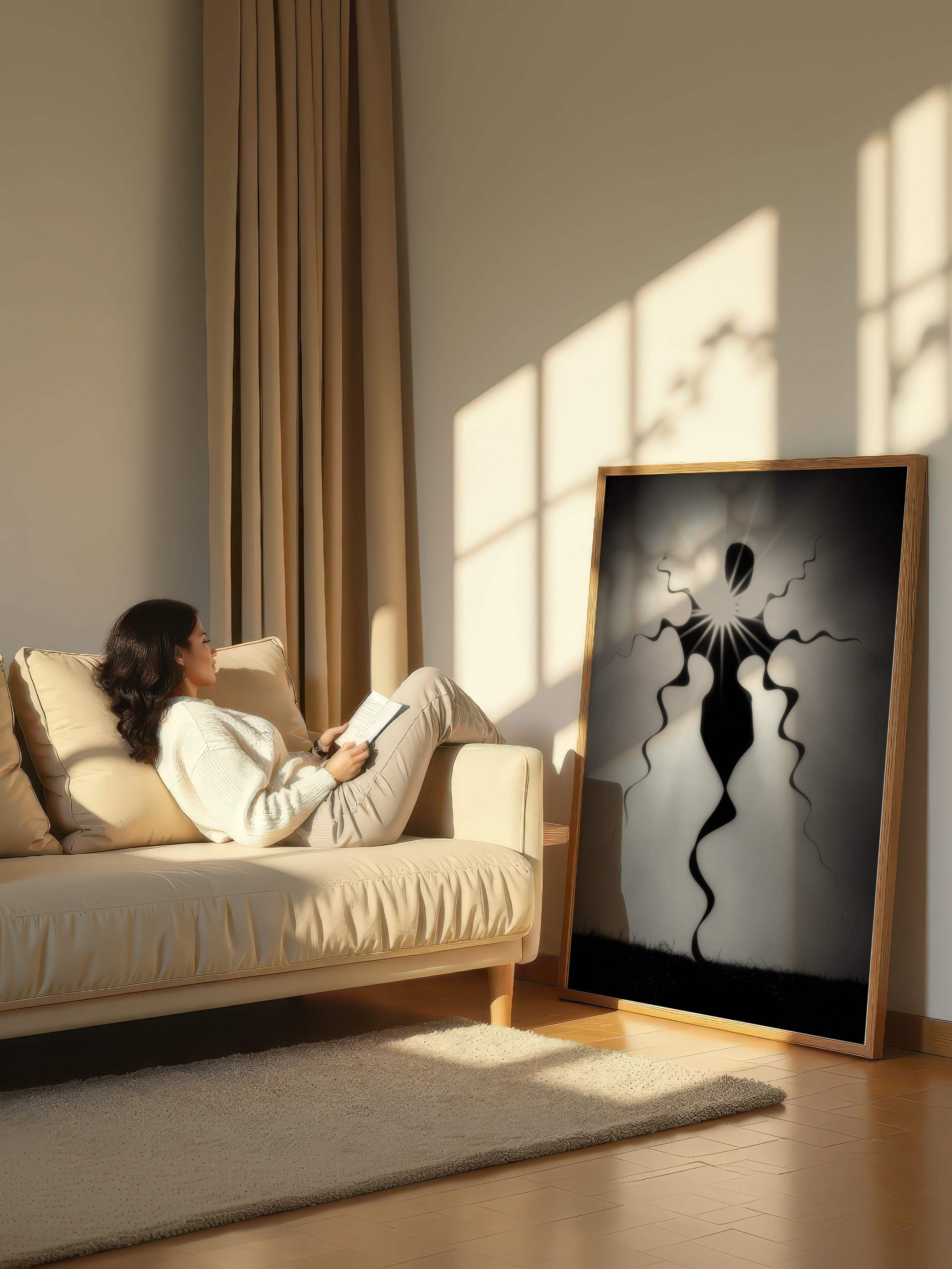 Elegant Night-Out – Surreal Abstract Silhouette Wall Art 544
