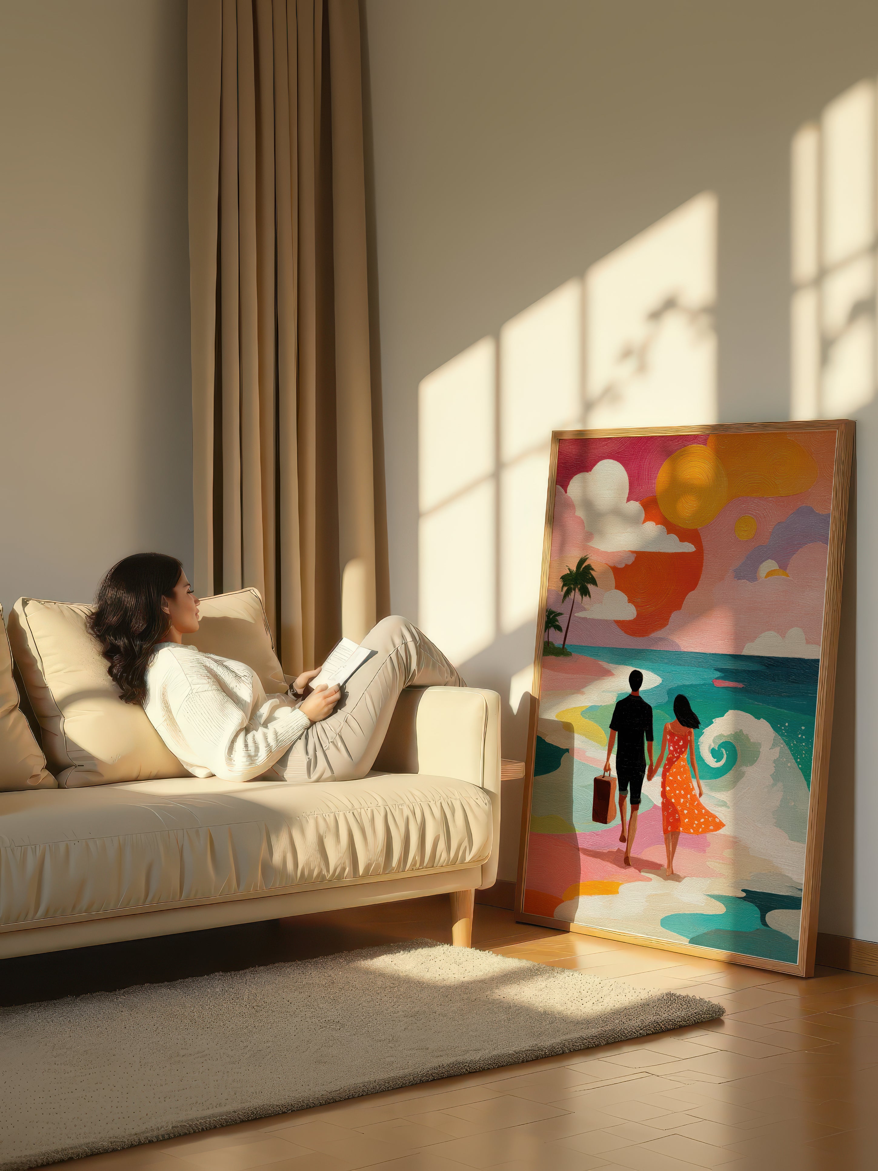Vibrant Couple – Surreal Tropical Graphic Couple Wall Art 459