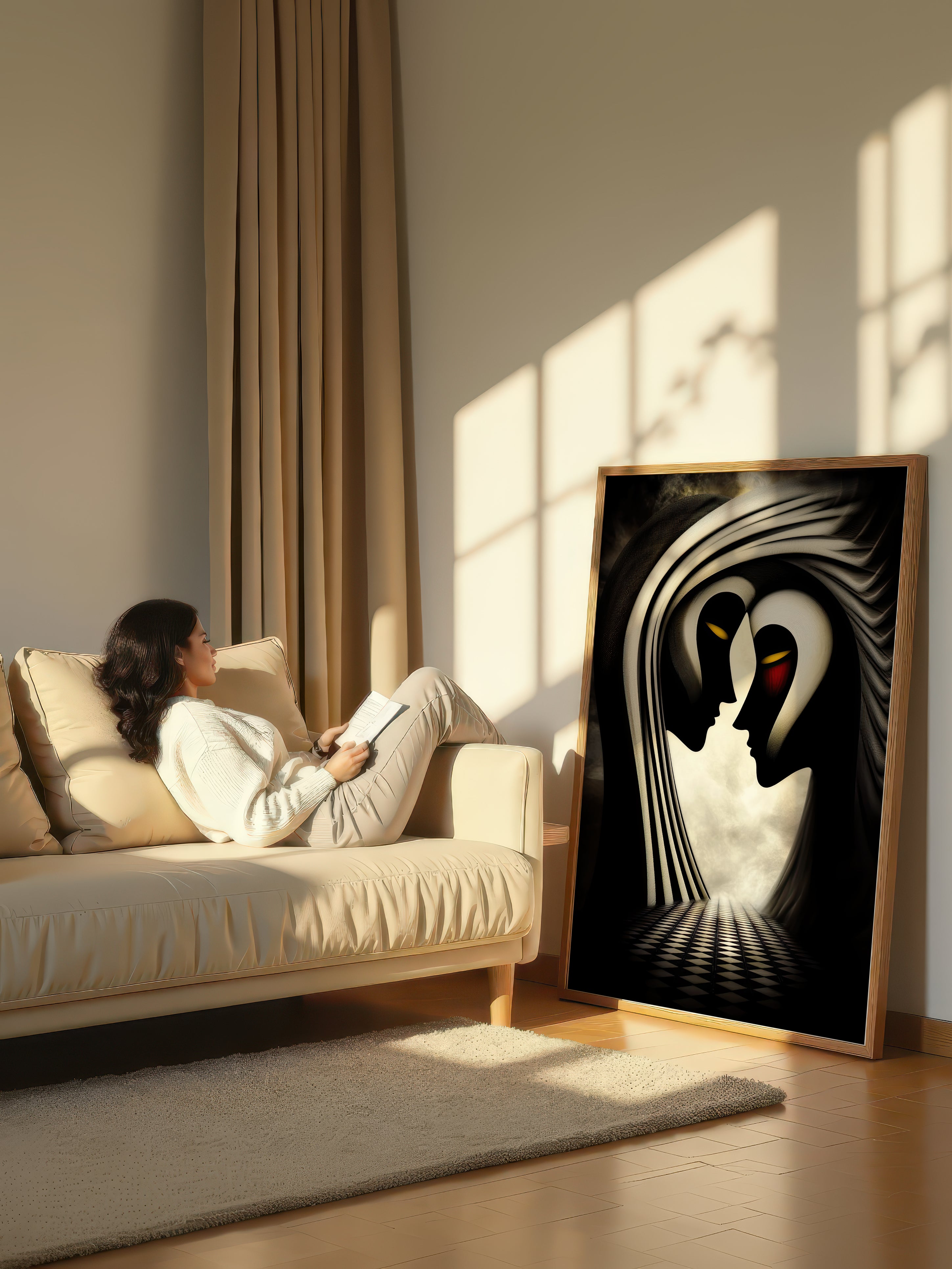 Eternal Echo – Surreal Dreamlike Silhouette Wall Art 526