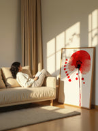 Red Poppy – Surreal Botanical Graphic Wall Art 477