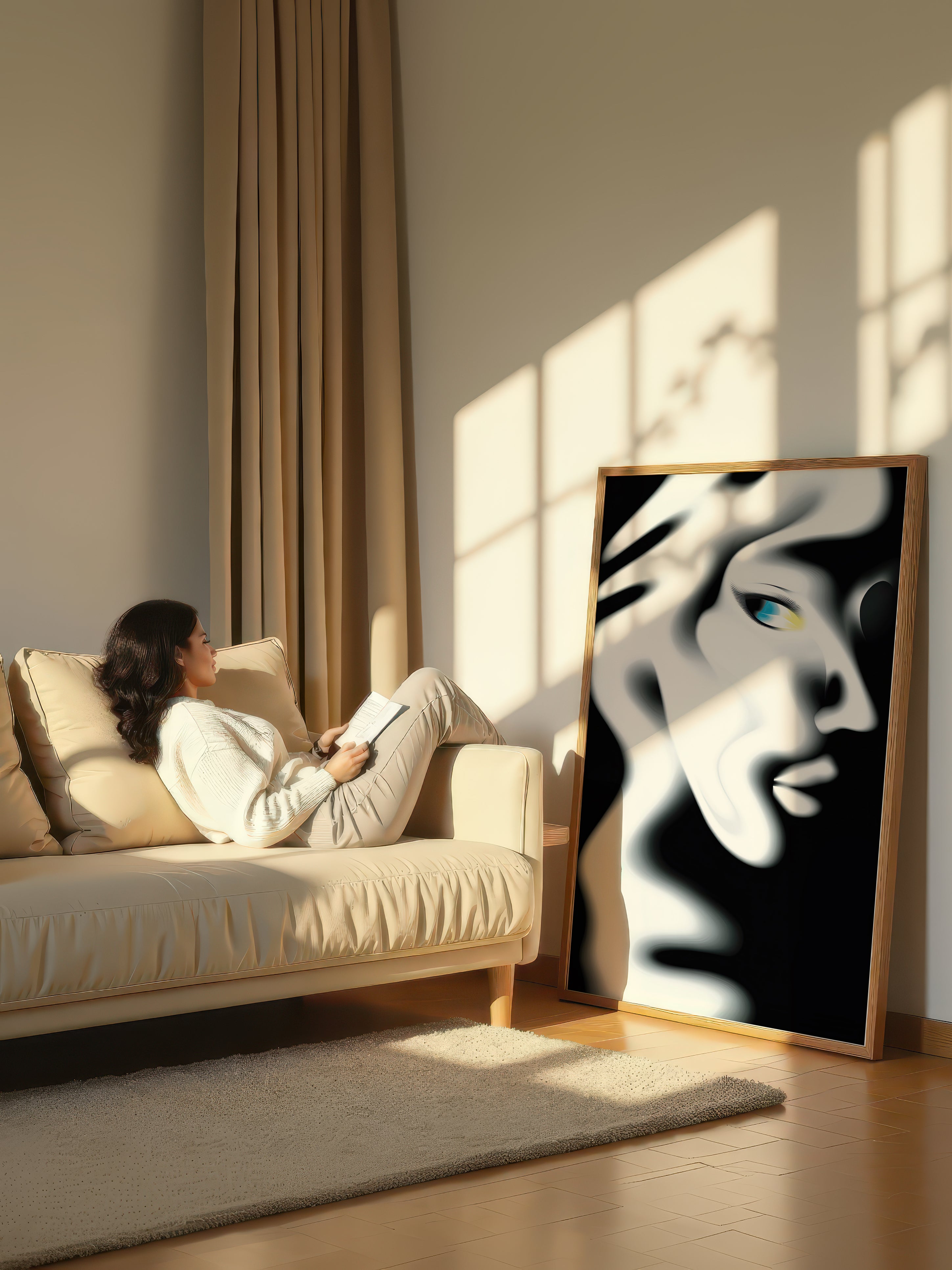 Urban Romance – Surreal Black White City Wall Art 514