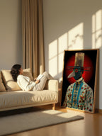 Masked and Adorned – Surreal Fashion Ceremonial Wall Art 440