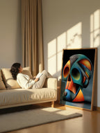 Prismatic Vision – Surreal Cubist Profile Wall Art 462