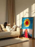 Solar Reflection – Surreal Minimalist Sun Wall Art 567