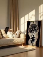 Fractured Self – Surreal Stone Dual Portrait Wall Art 586