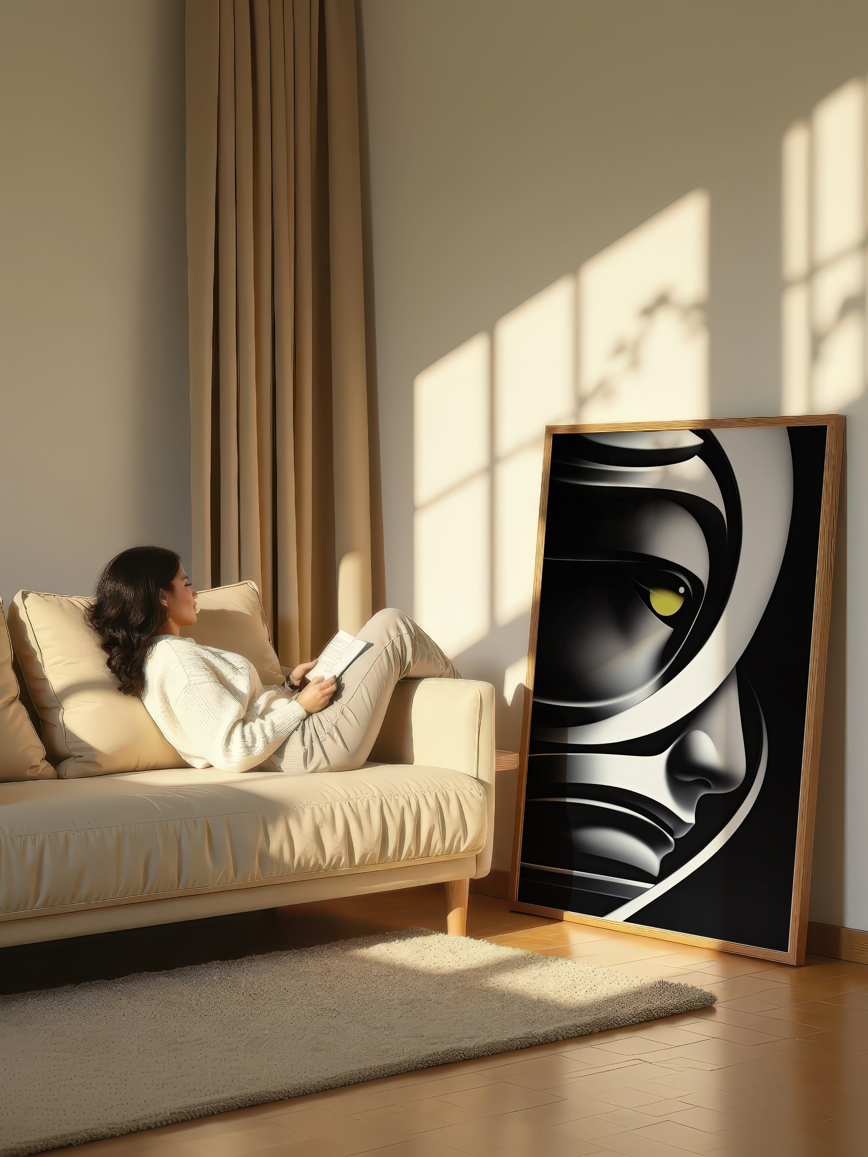 Neon Vigil – Surreal Futuristic Graphic Wall Art 506