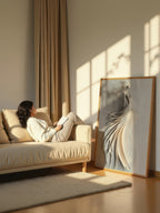 Ethereal Motion – Surreal Paper Relief Figure Wall Art 478