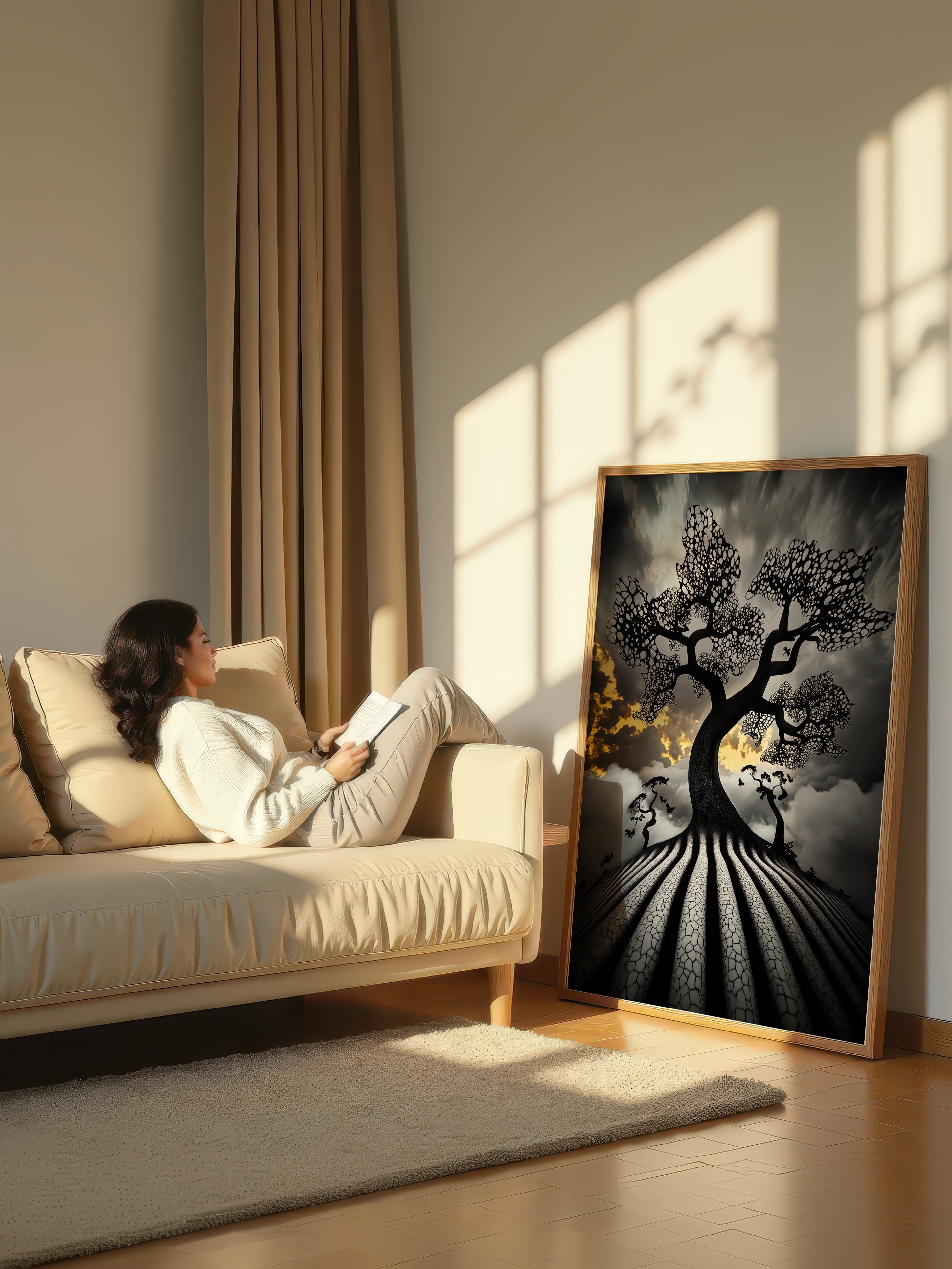 Ethereal Root – Surreal Abstract Tree Wall Art 540