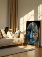 Azure Cityscape – Surreal Metaphysical City Portrait Wall Art 464