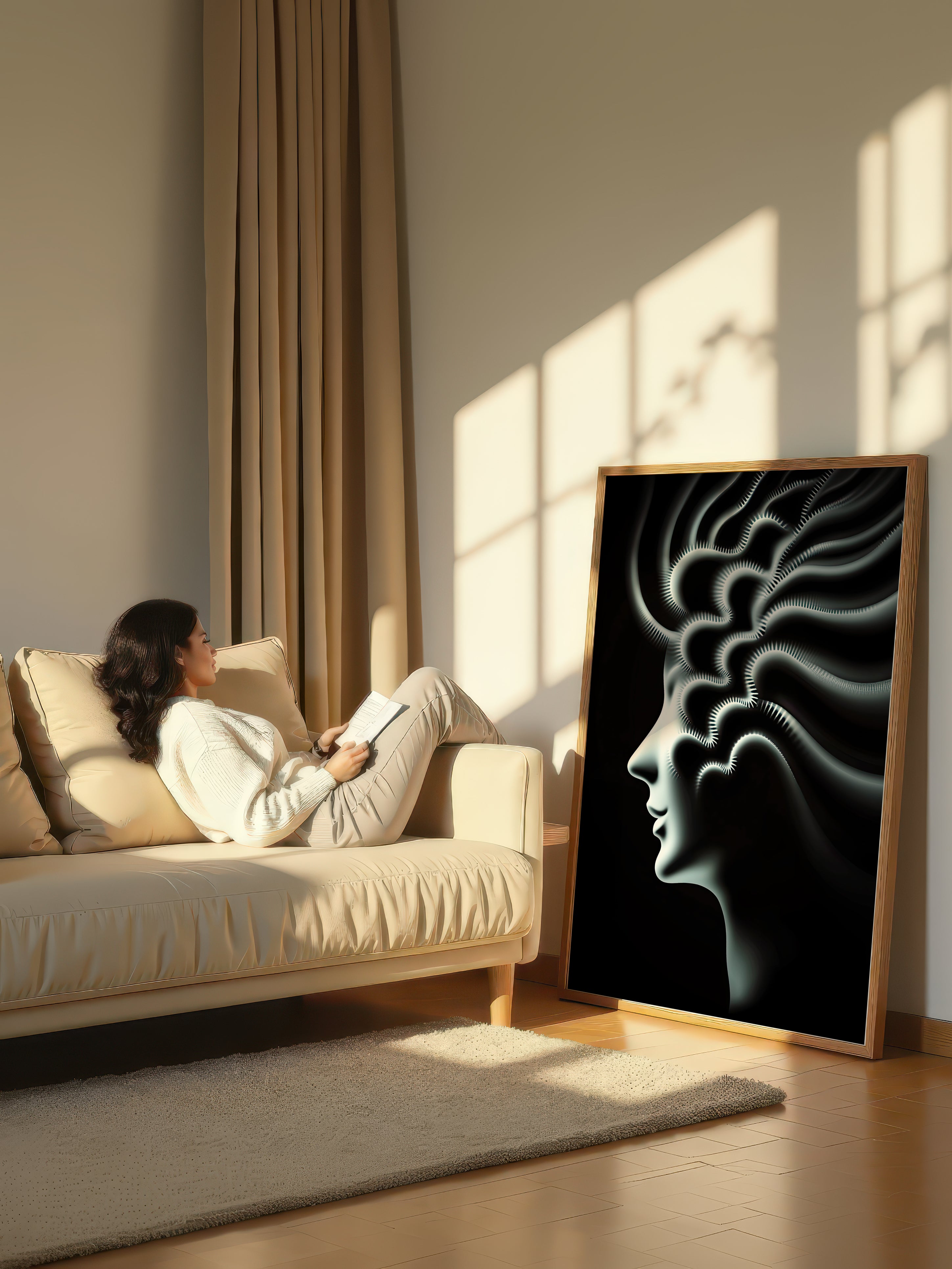 Radiant Thought – Surreal Abstract Light Wall Art 517