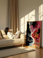 Coral and Crimson – Surreal Organic Abstract Wall Art 444