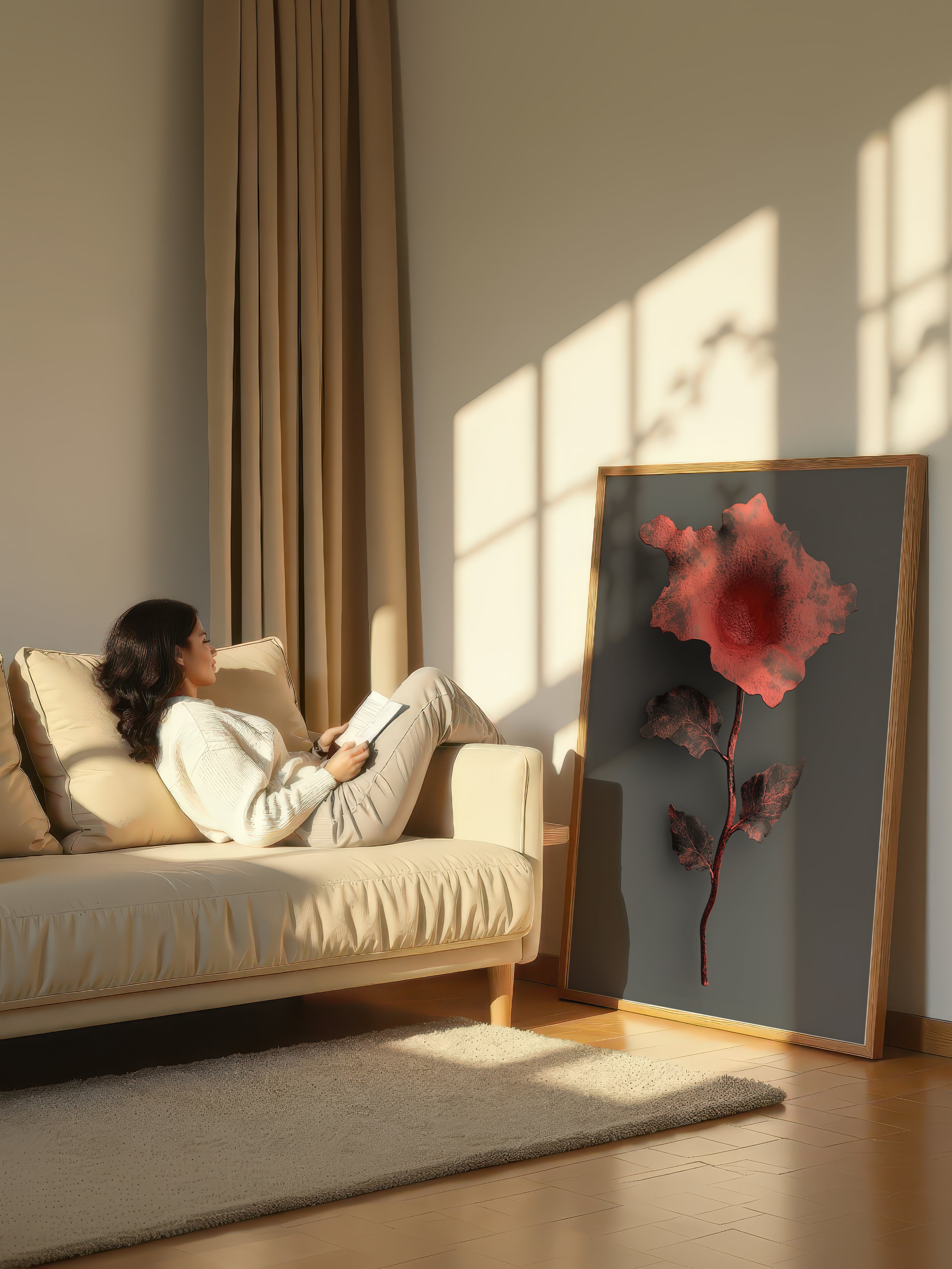 Iron Blossom – Surreal Industrial Botanical Wall Art 470