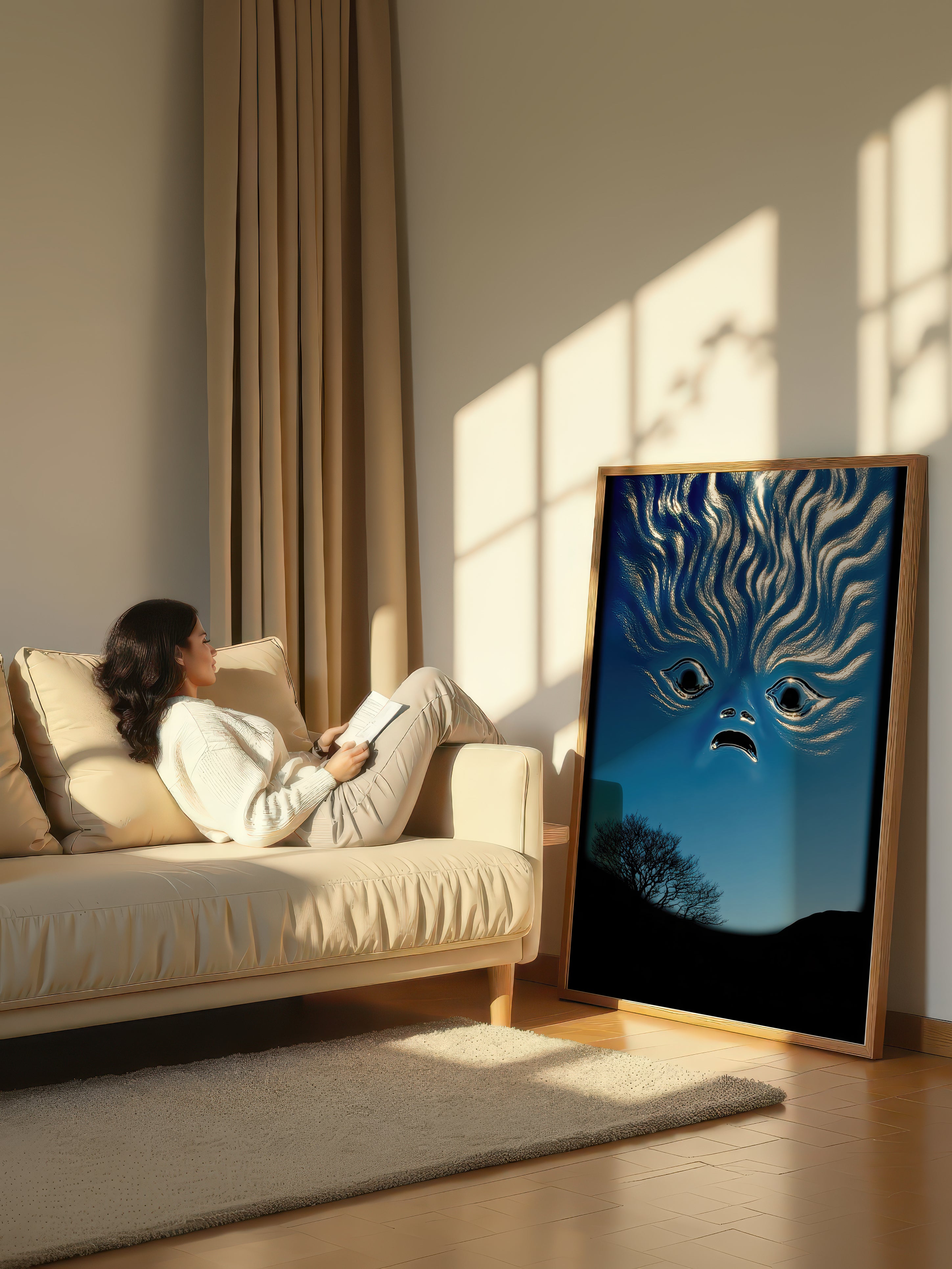 Storm Thoughts – Surreal Chrome Landscape Wall Art 582