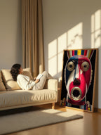 Painted Totem – Surreal Folk Craft Totem Wall Art 442