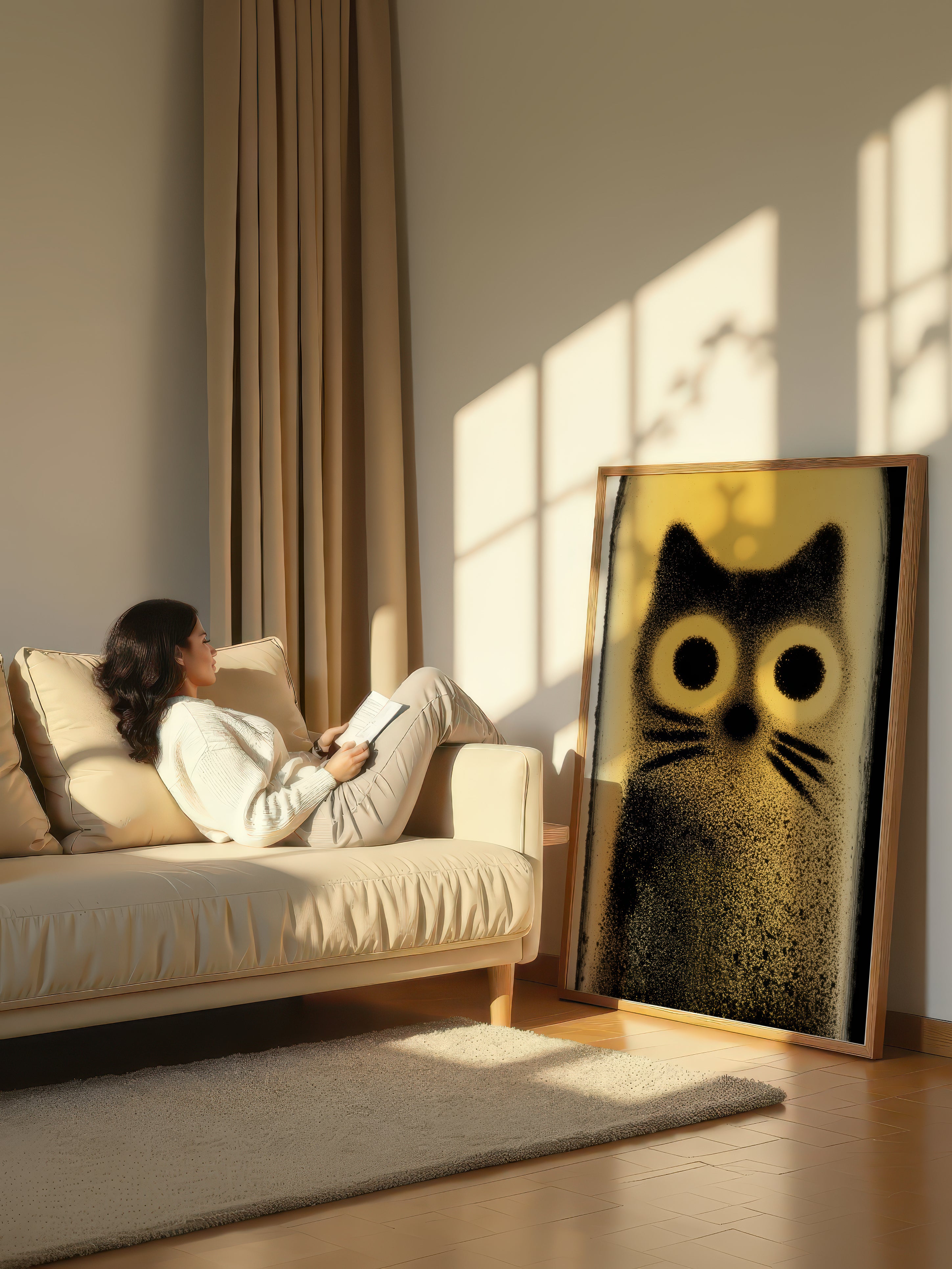 Bottle Cat – Surreal Whimsical Cat Bottle Wall Art 450