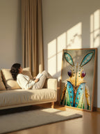 Jeweled Sentinel – Surreal Mosaic Portrait Wall Art 553