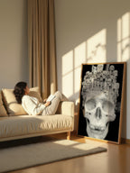 Skull and Figures – Surreal Sculptural Memento Mori Wall Art 446