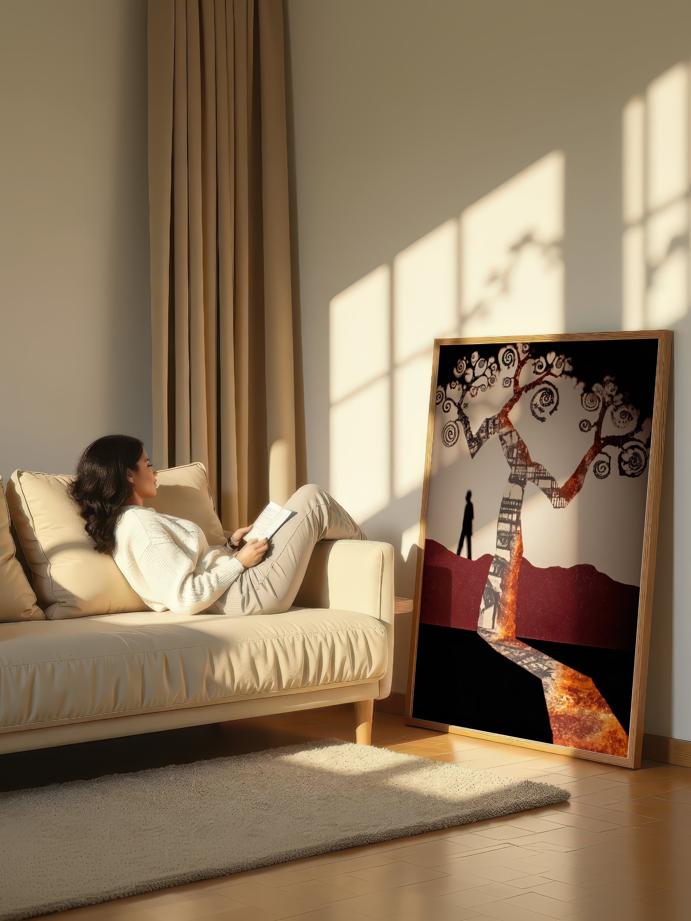 Urban Roots – Surreal Nature City Wall Art 592