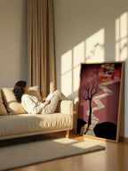 Narrative Ascent – Surreal Graphic Journey Wall Art 593