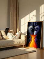 Molten Mind – Surreal Teal Sculptural Wall Art 525
