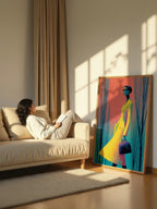Golden Gaze – Surreal Fashion Portrait Wall Art 557