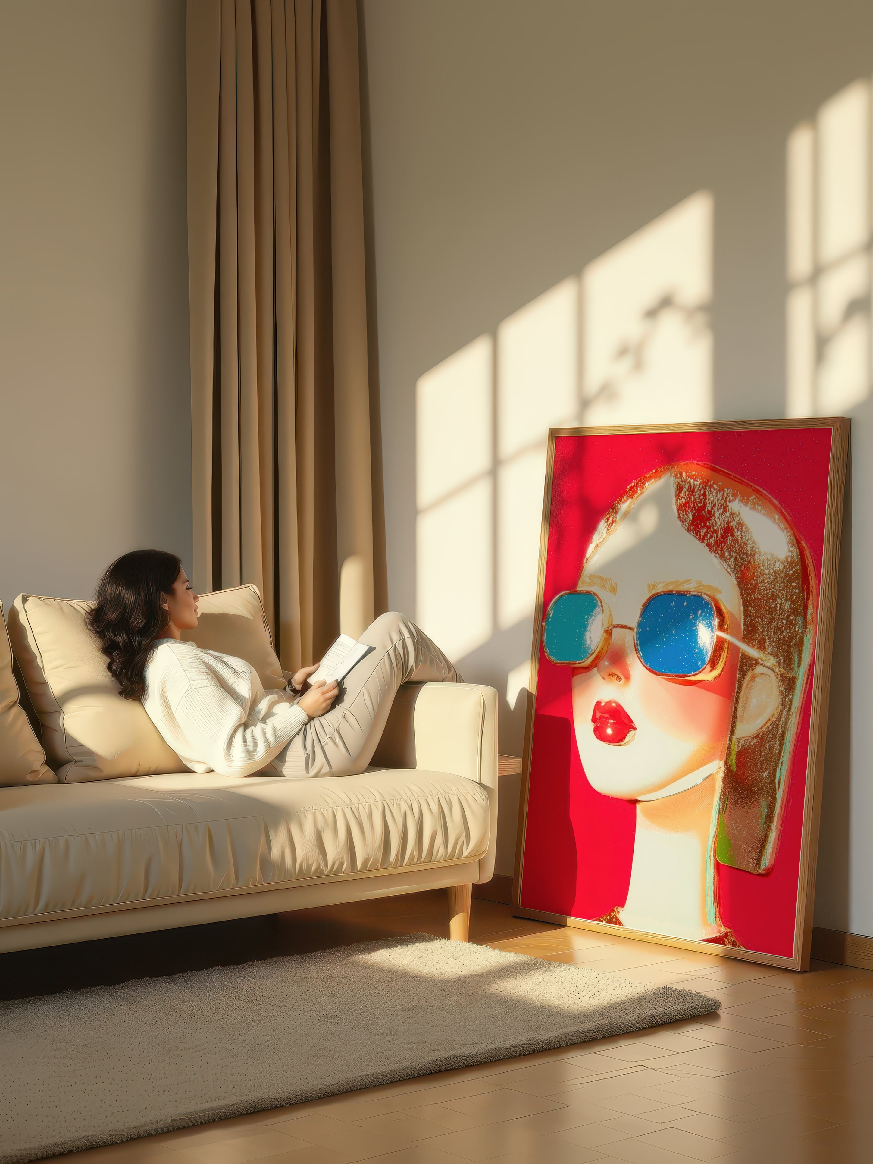 Modern Pop Portrait – Surreal Pop Art Wall Art 496