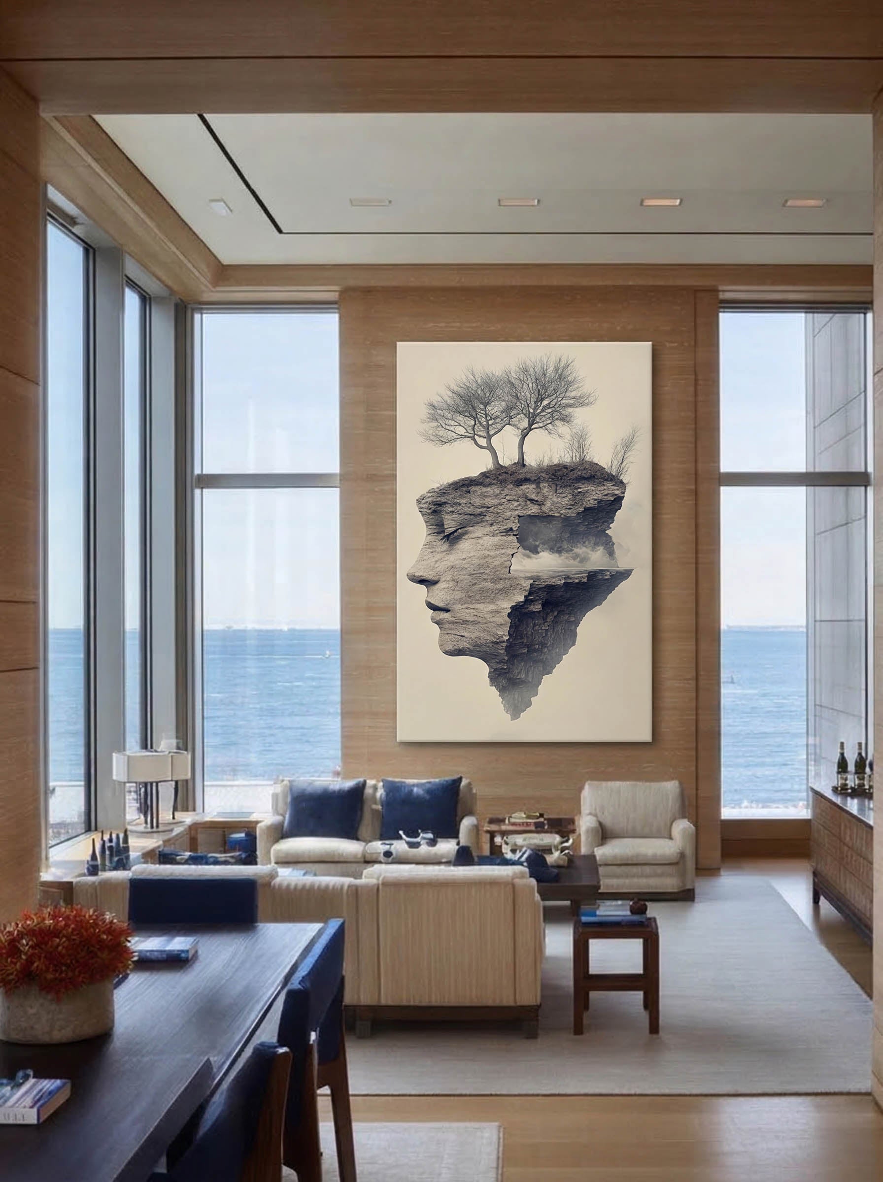 Conceptual Landscape Face – Surreal Landscape Wall Art 104