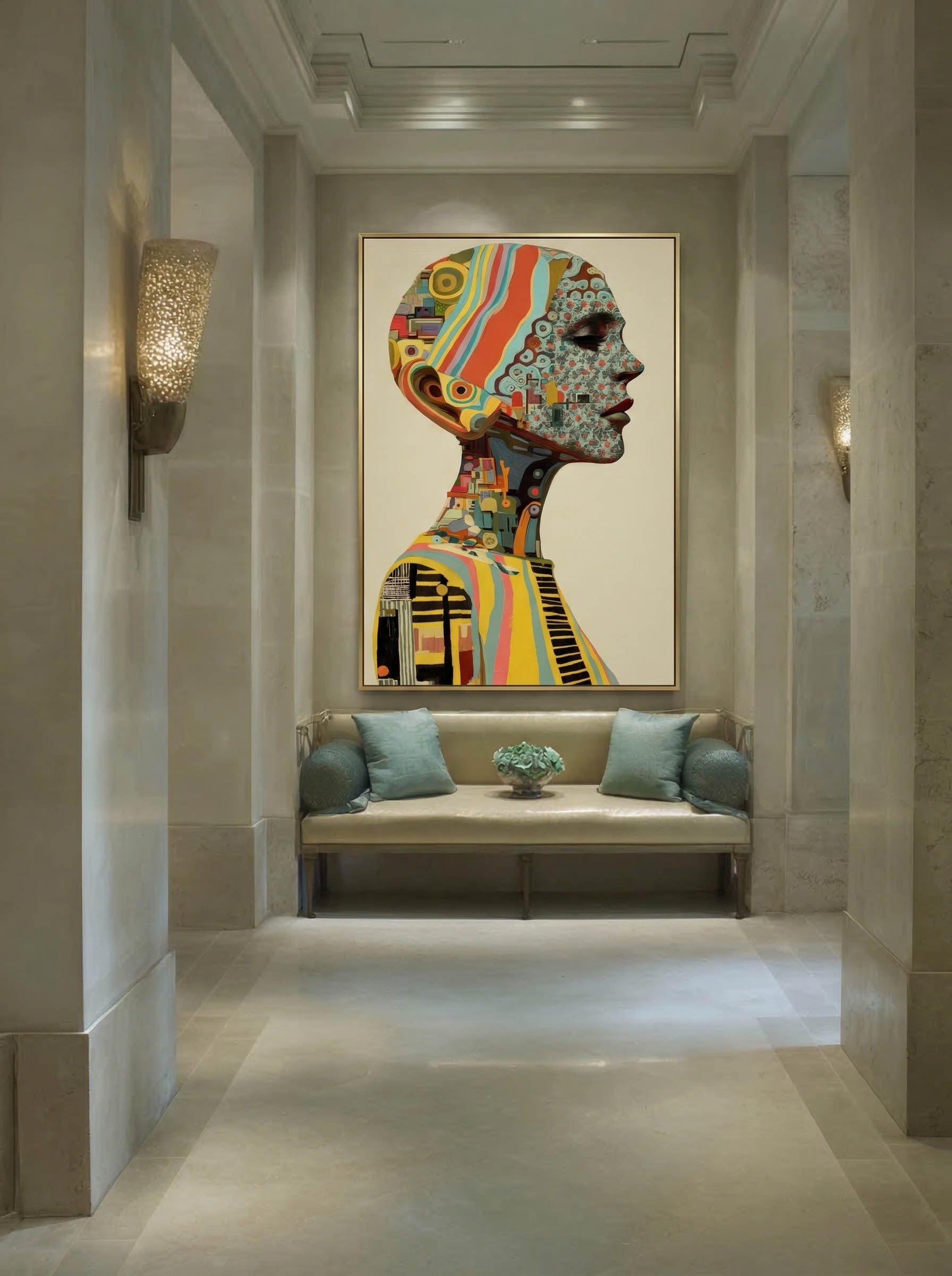 Layered Figure – Surreal Abstract Wall Art 108