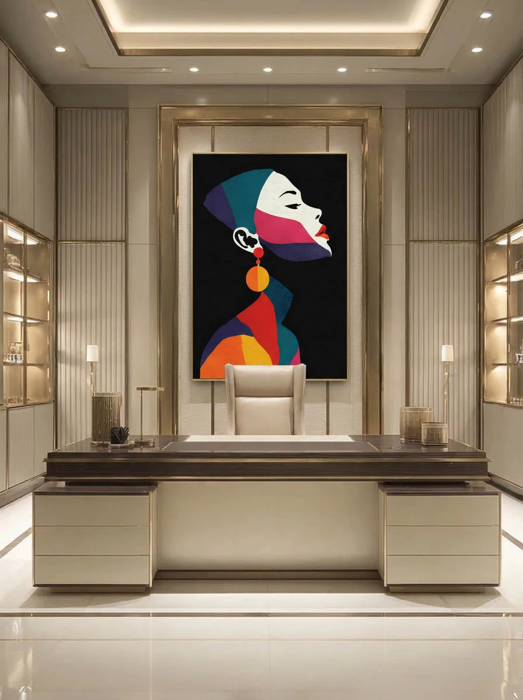 Modern Abstract Portrait – Surreal Abstract Wall Art 130 Secondary image
