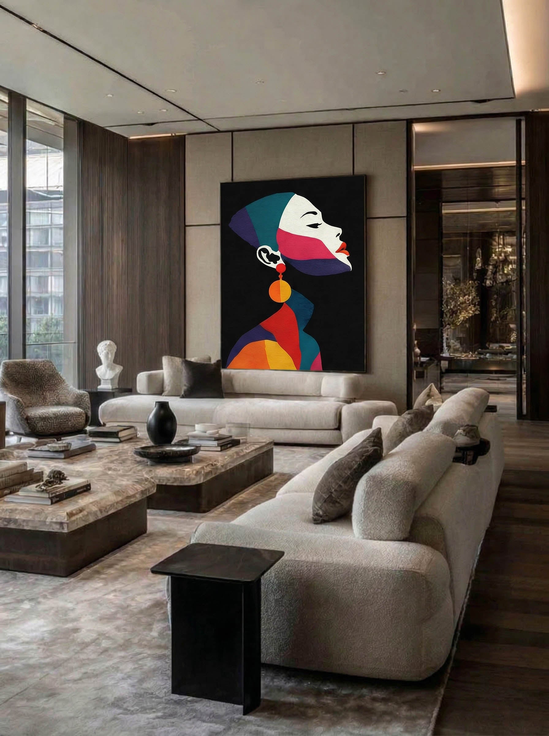Modern Abstract Portrait – Surreal Abstract Wall Art 130
