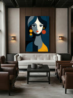 Minimal Face Illustration – Surreal Minimalist Wall Art 131